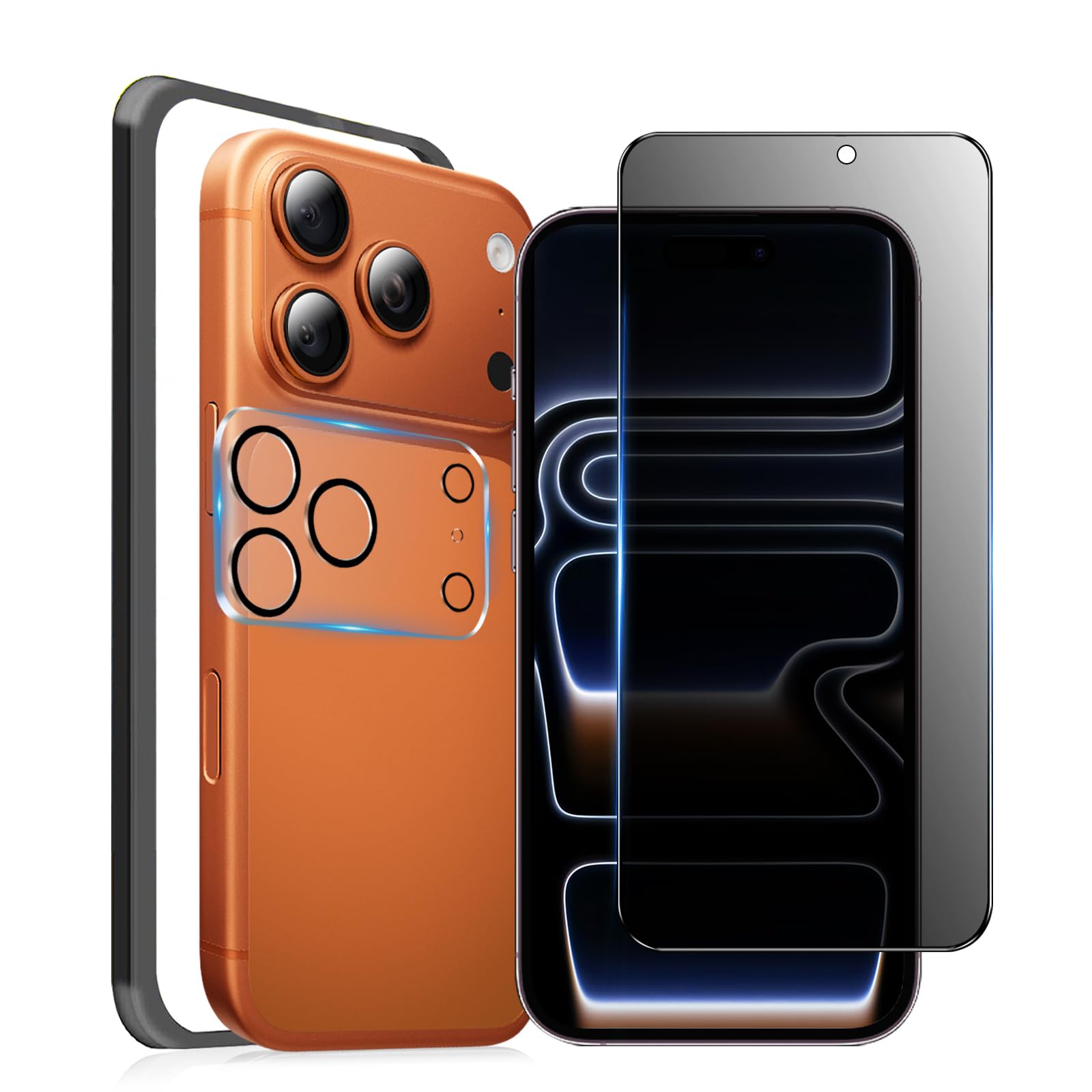 Amazon | MINIKA 180度 覗き見防止フィルム iPhone 17 Pro 用の ガラス
